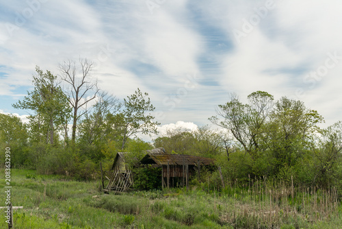 Canada, BC, Richmond.  Riverside settlement of Finn Slough, on the Fraser River Estuary.  20km south of Vancouver.