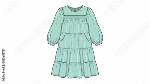 Photos smock dress isolated on white