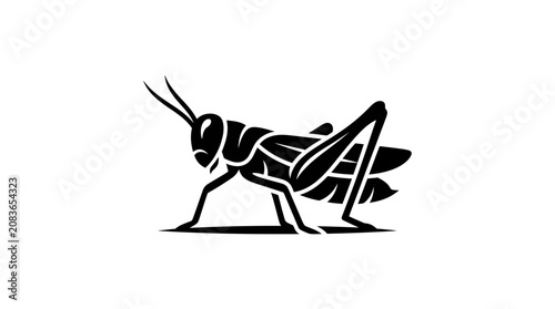 Stylized Grasshopper Illustration with Dynamic Pose.