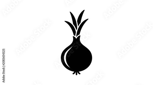 Stylized Onion Icon Illustration for Food and Cooking Themes.