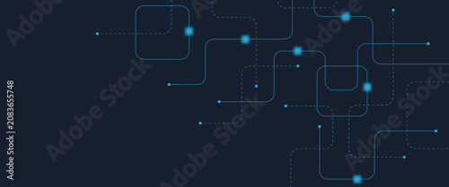 Foto Abstract digital AI circuit board background with tech icons