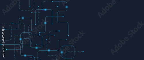 Photos Abstract digital AI circuit board background with tech icons