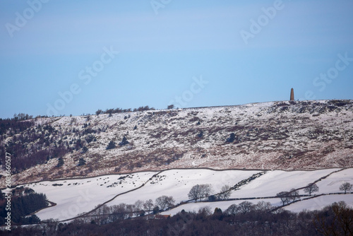 Captain Cook's Monument in winter, on Easby Moor, near Great Ayton, North Yorkshire, England, United Kingdom