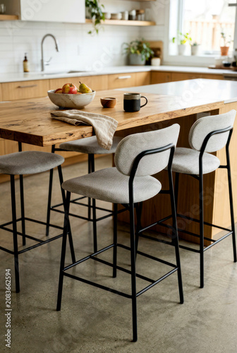 View of a modern wooden kitchen