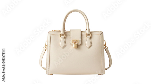 Fotografie Elegant Cream Color Ladies Handbag.