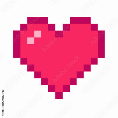 pixel heart vector illustration