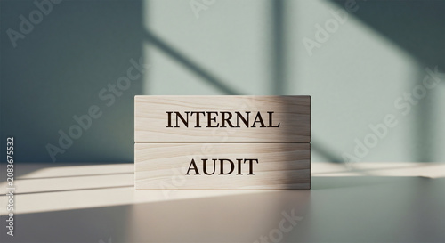 Internal Audit Text On Stacked Wooden Blocks Business Concept