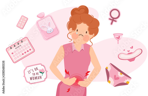 Obraz na plátně Premenstrual syndrome symptoms