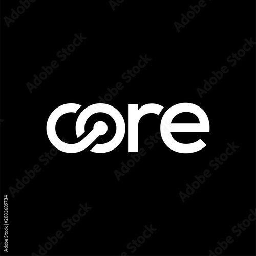 Modern core typography logo design inspiration
