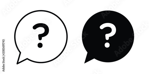 Bild auf Leinwand Comment question icon