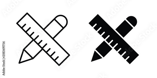 Foto Pencil and ruler icon