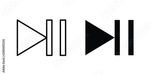Obraz na płótnie Play pause icon