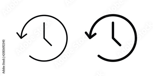 Tableau sur toile Past time icon