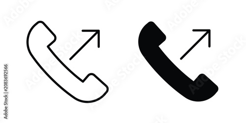 Cuadro en lienzo Call outgoing icon