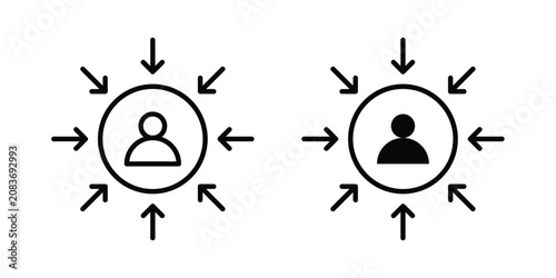 Tableau sur toile Centric consumer icon