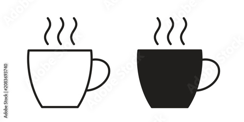 Hot coffee cup icon