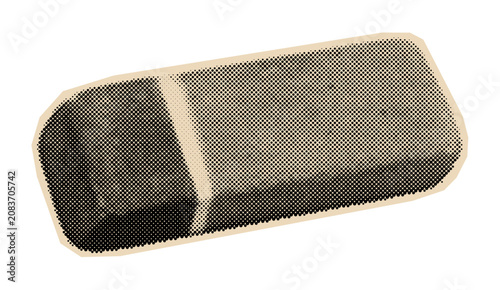 Принти на полотні Classic two-tone rubber eraser for school and office work, a stationery item ren