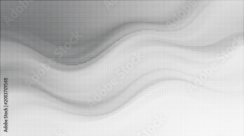Monochrome halftone pattern background with gradient dot density halftone monochrome