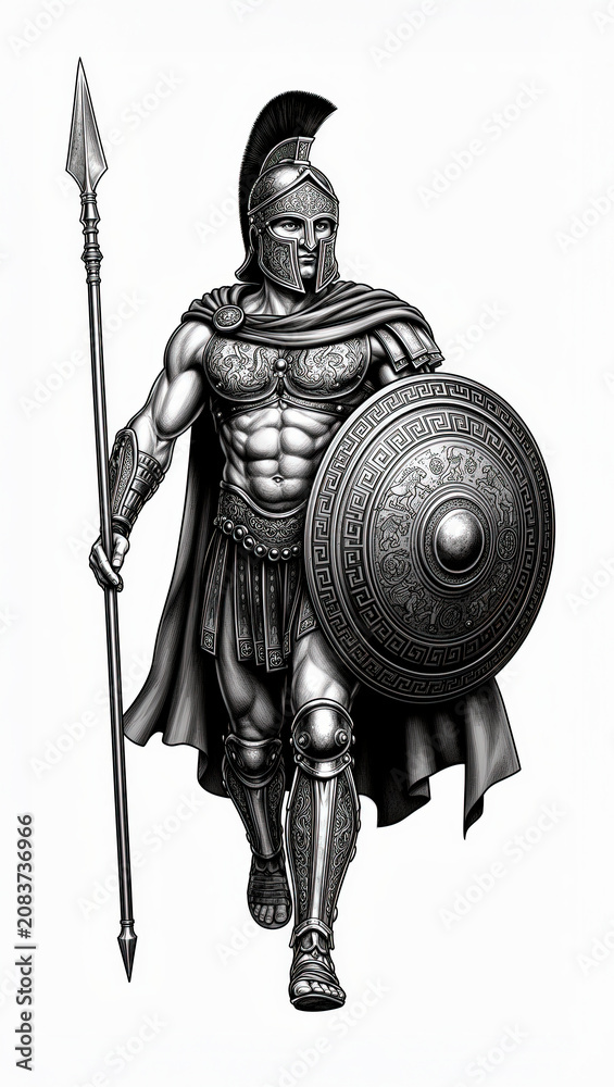 Fototapeta premium romano, caballero, medieval, armadura, espada, robot, soldado, guerrera, belico, historia, metal, 3d, casco, fantasía, estatua, antiguas, futura, mujer, arma, ilustración, ficción, seguridad, aislada