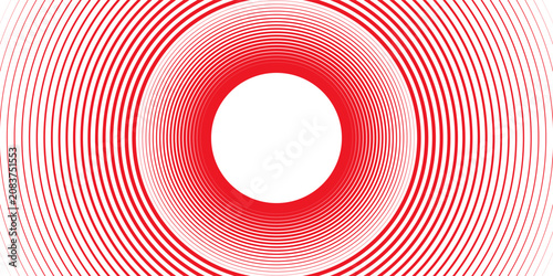 Obraz na plátně Create a bold look with a centric circle background featuring vector graphics of sound waves