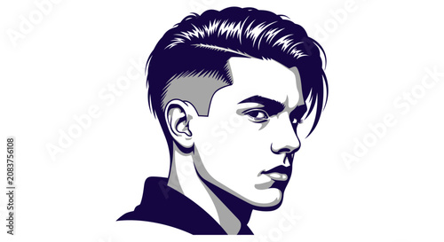 Fotografía Young man with short stylish hair.