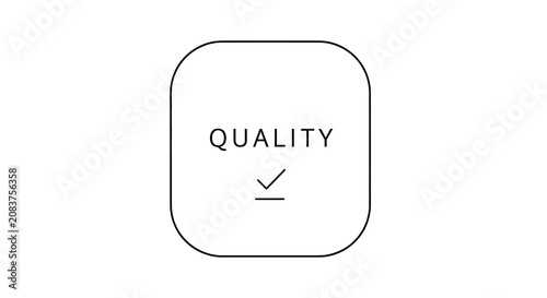 Tableau sur toile Quality assurance checkmark icon.
