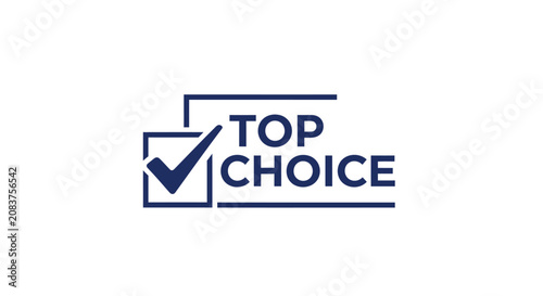 Tablou pe pânză Top Choice Checkmark Logo Design.