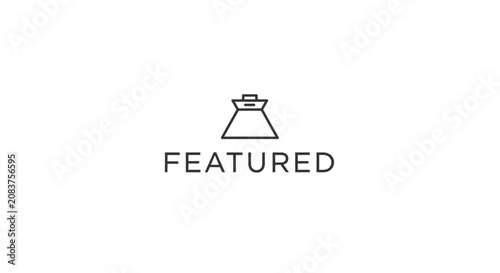 Fotografi Featured Icon with Pyramid Shape.
