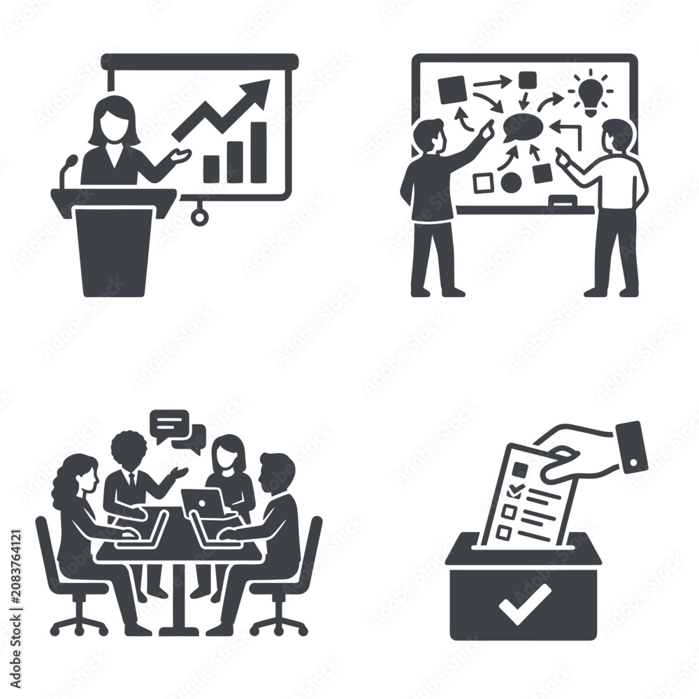 Fototapeta premium Business people communicating in office.