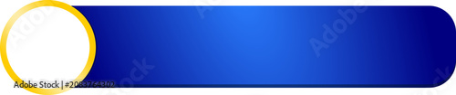Blue and Gold Lower Third Banner Vector Template with Profile Photo Frame for Video Overlay