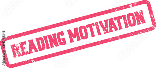 Cuadro en lienzo A red textured stamp features the important message reading motivation for enhan