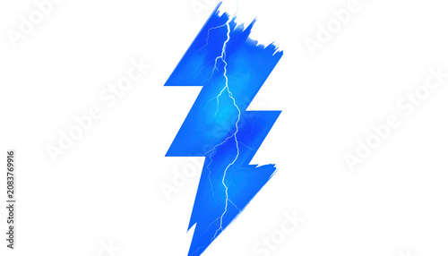 Blue Lightning Bolt Vector Design for Electric Energy Branding