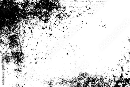 Obraz na płótnie Distressed rough grunge texture, weathered black and white vector background ele