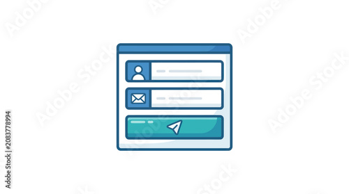 Blue web form login interface.