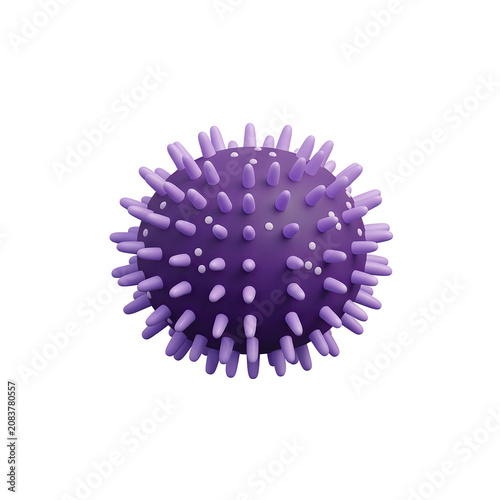 3D Spiky Virus Icon