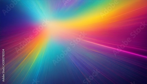 Abstract Iridescent Background With Blurred Prismatic Light And Heavy Film Grain Texture