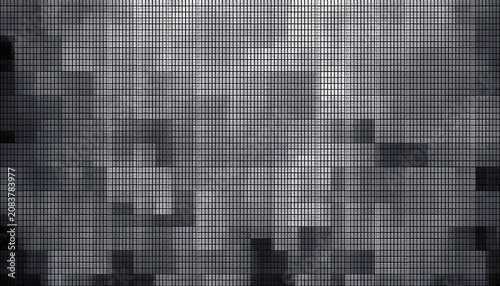 Abstract Background Of Gray Pixel Mosaic
