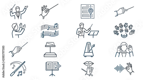 Canvastavla Music notes and musicians conducting orchestra.