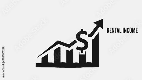 Rising Rental Income Bar Chart Icon