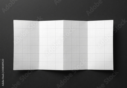 Four Accordion Flyer Open Mockup