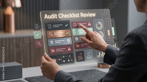 Audit Management - Audit Checklist Review Interface and Virtual Control Panels