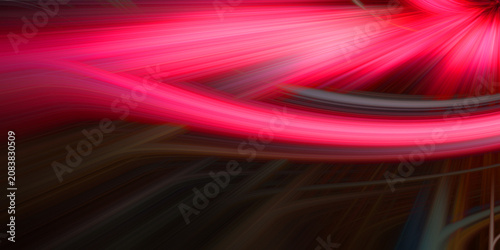 Tableau sur toile Vibrant pink red light streaks swirling in dark space creating dynamic motion blur vortex effect for energetic digital background
