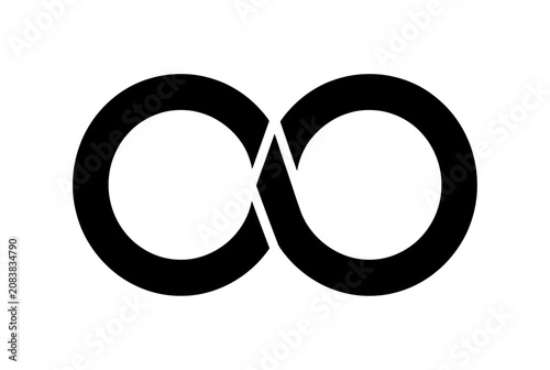 Photos Black Infinity Symbol on White Background - Concept of Eternity, Limitless