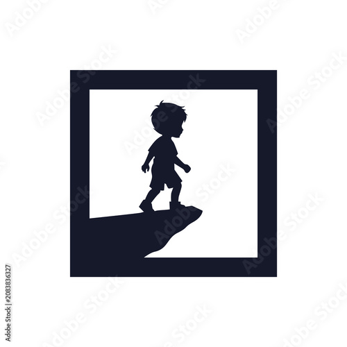 Obraz na płótnie Modern Mountain Logo Design with Bold Typography for Children's Publishing Brand