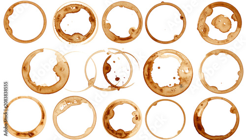 Coffee Ring Stains Cup Spill Mark Patterns and Residue Analysis