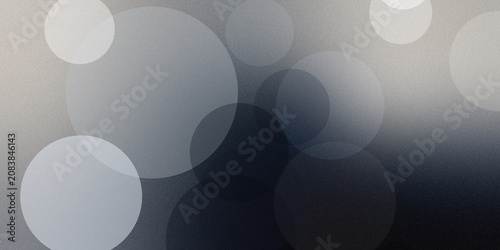 Fotografie Abstract background featuring soft circular bokeh shapes with grey tones and grainy texture for professional photography usage