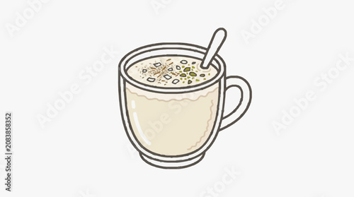 Clear glass of golden beer with frothy head.