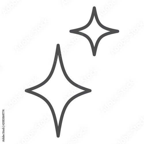 シンプルなキラキラのベクターアイコンイラスト
