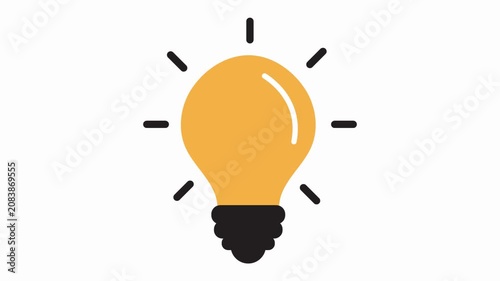 Idea Animation Icon Flat Design