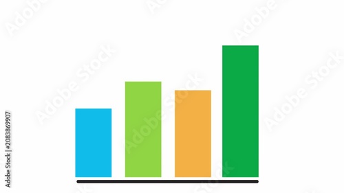 Analytics Animation Icon Flat Design